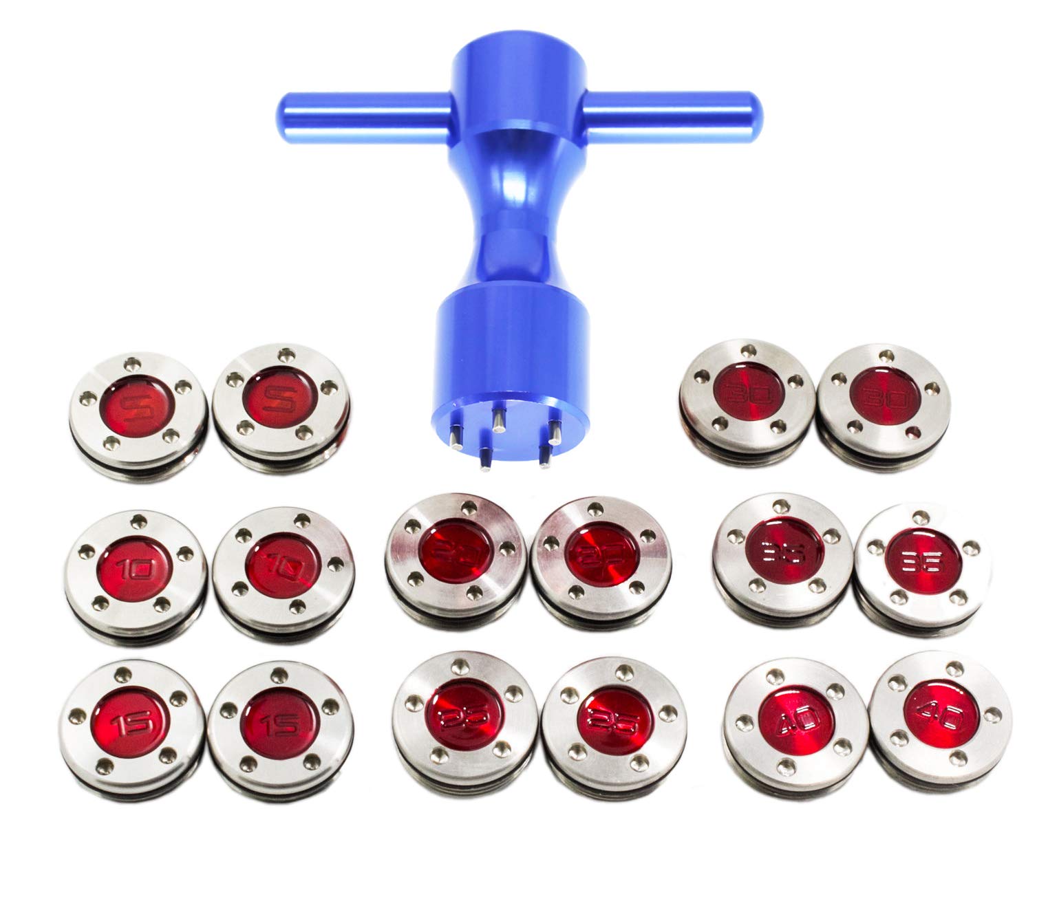 HISTAR 2 pesi da golf personalizzati da 25 g + chiave blu per putter Titleist Scotty Cameron