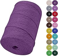 Vista 9 de Cuerda de yute natural de 0.079 pulgadas y 328 pies para manualidades, cuerda de yute de colores de 3 capas para envoltura de regalos, jardinería