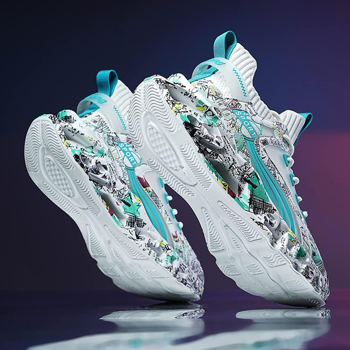 GSIGUL Running Shoes for Men Blade Fashion Sneakers Lightweight Athletic Gym Tennis Walking Casual Shoes