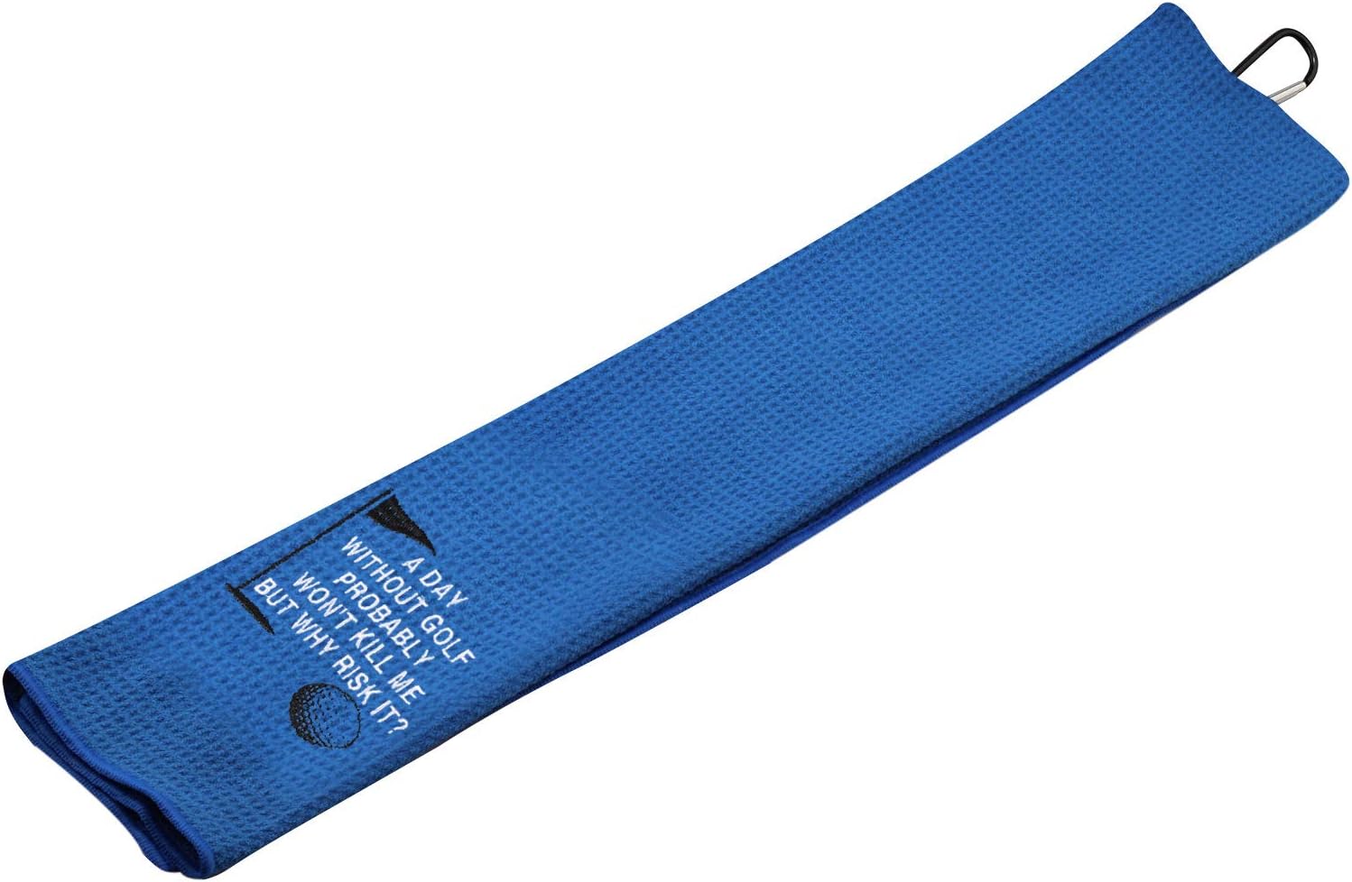review Funny Golf Towel Embroidered Golf Towel Gift A Day Without Golf Probably Won't Kill Me Golf Towel with Clip (A Day Without Golf)