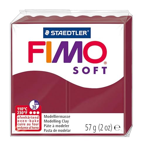 Staedtler 8020-23. Pasta para modelar de color merlot Fimo Effect. Caja con 1 pastilla de 57 gramos.