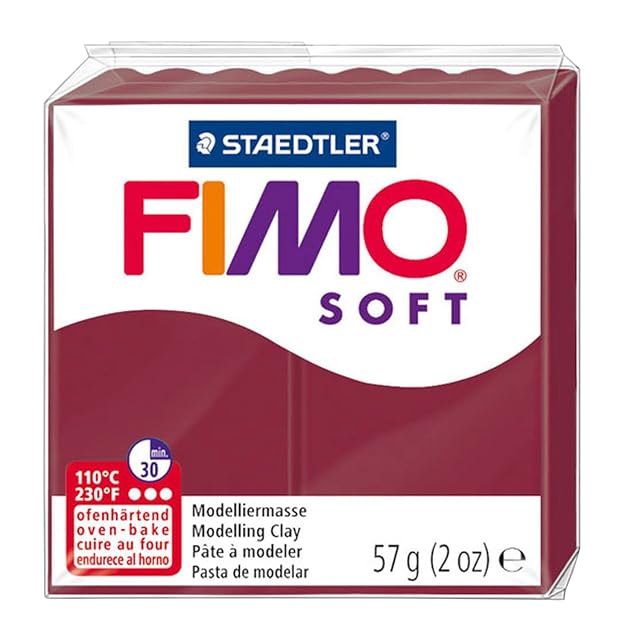 Staedtler 8020-23. Pasta para modelar de color merlot Fimo Effect. Caja con 1 pastilla de 57 gramos.