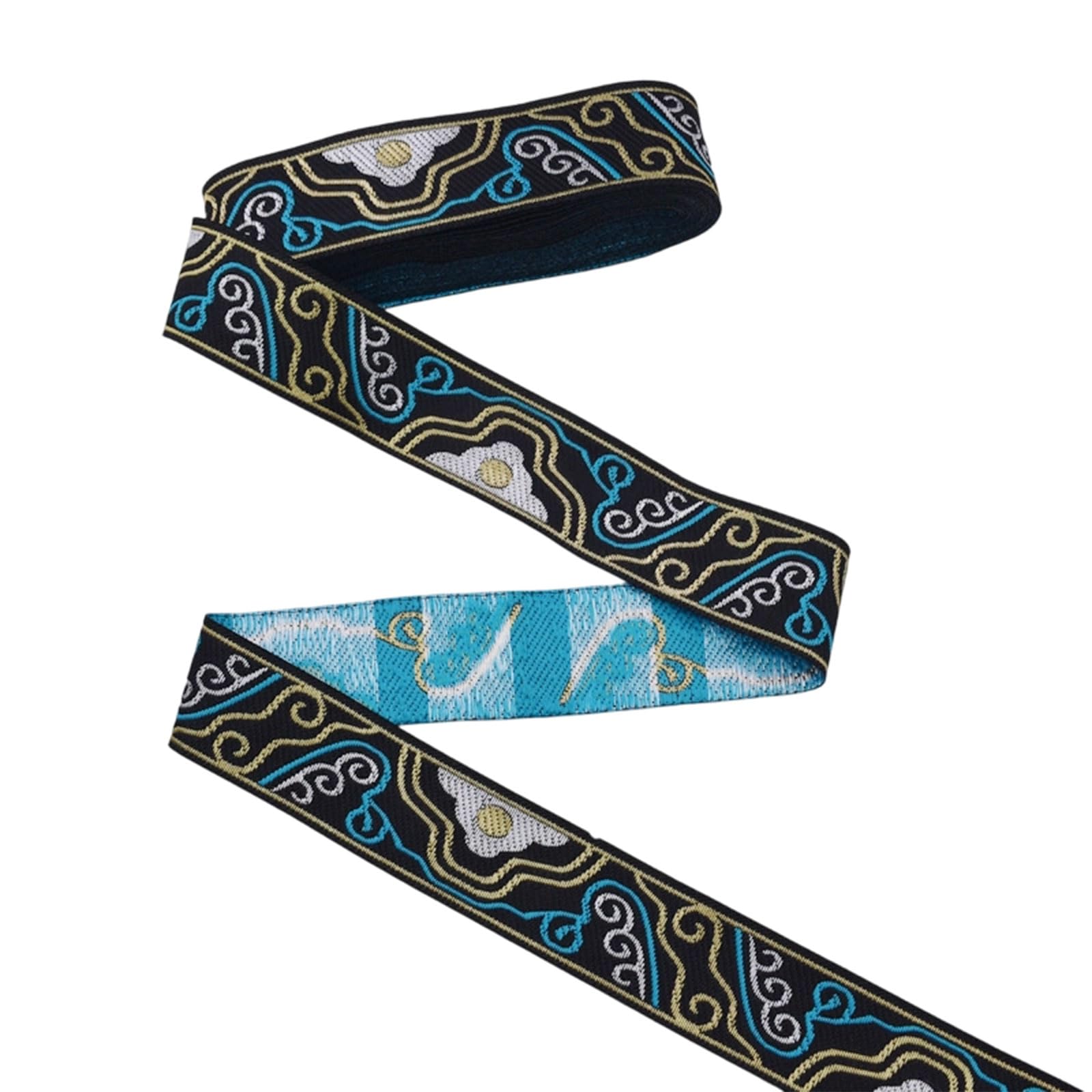 Oxxggkao Cloud Print Embroidery Applique 1.70M Long Washable Sewing Fabric Ribbon for Traditional Costume Dressmaking Decoration Cloth Fabric Trim