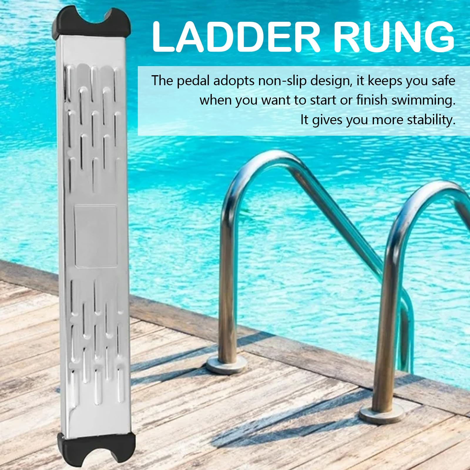 Marches D'échelle Piscine Antidérapante Acier Inoxydable 3 Pièces Pédale échelle Piscine Accessoires