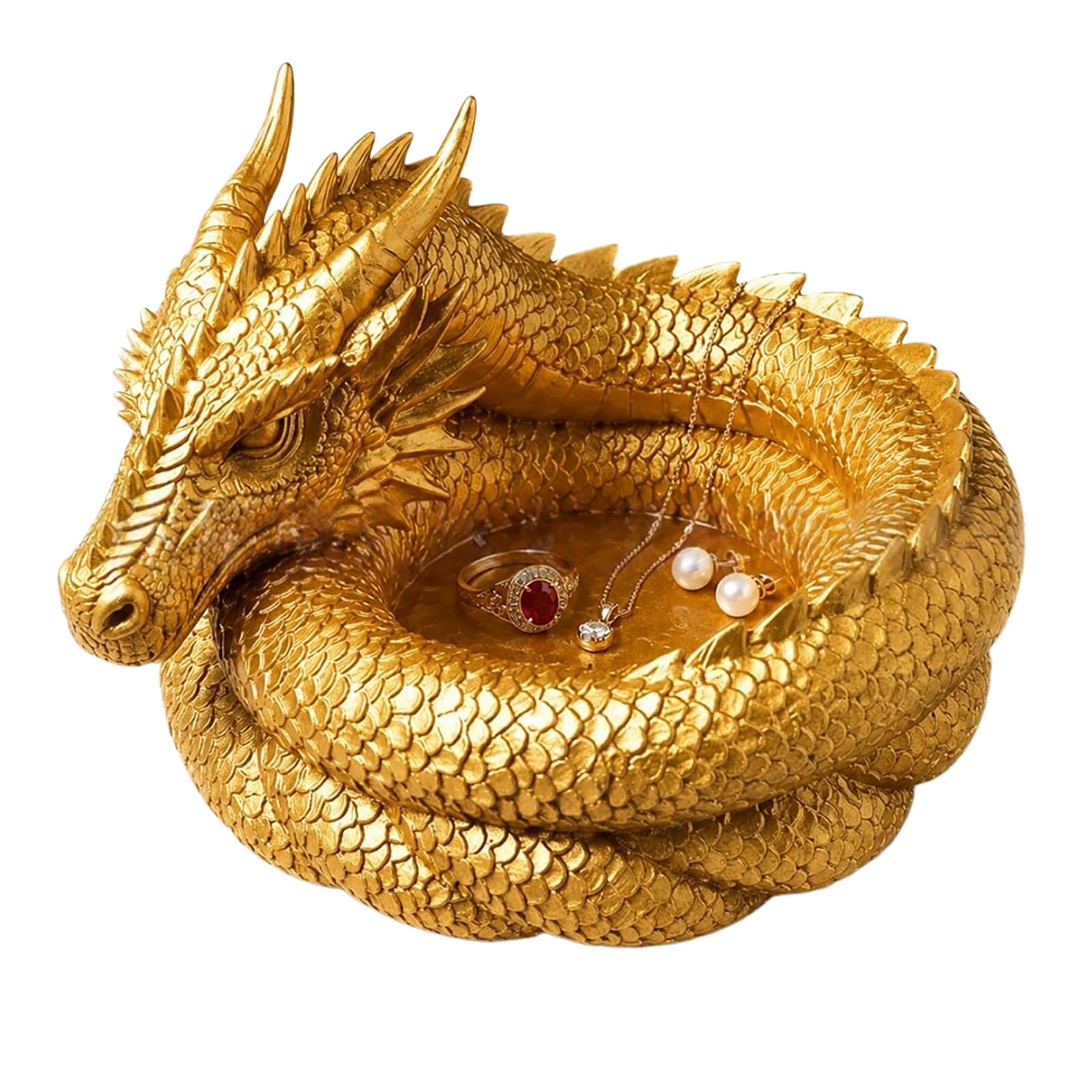 Shntig Practical Horse/Dragon Sculpted Storage Plate for Keys Coin and Small Accessories Decorative Tray for Desk or Dresser Decorative Planner Bowl