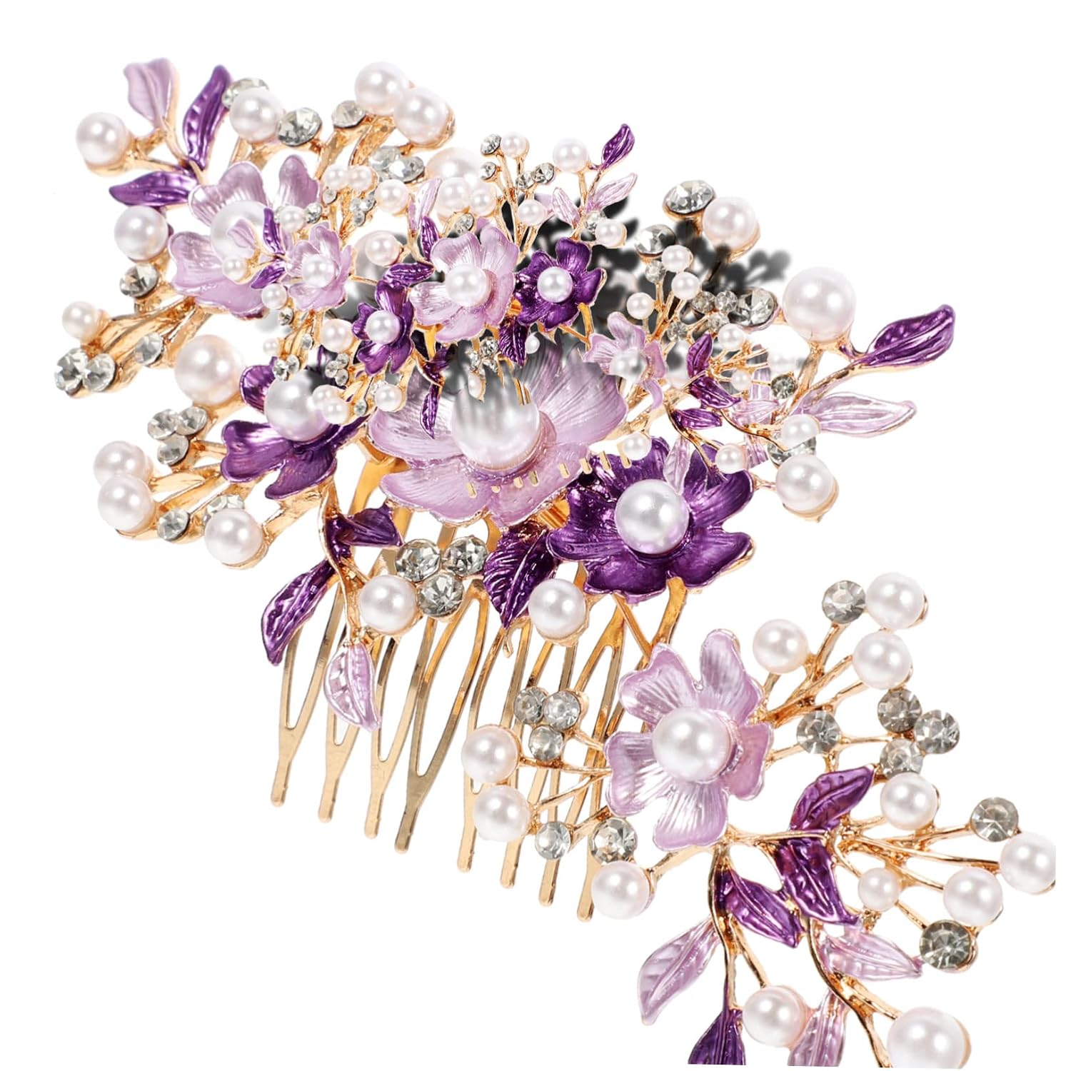 3pcs Bridal Flower Hair Comb Rose Design Elegant Floral Headpiece for Weddings Bridesmaids Proms and Special Occasions and Charming Hair Accessory