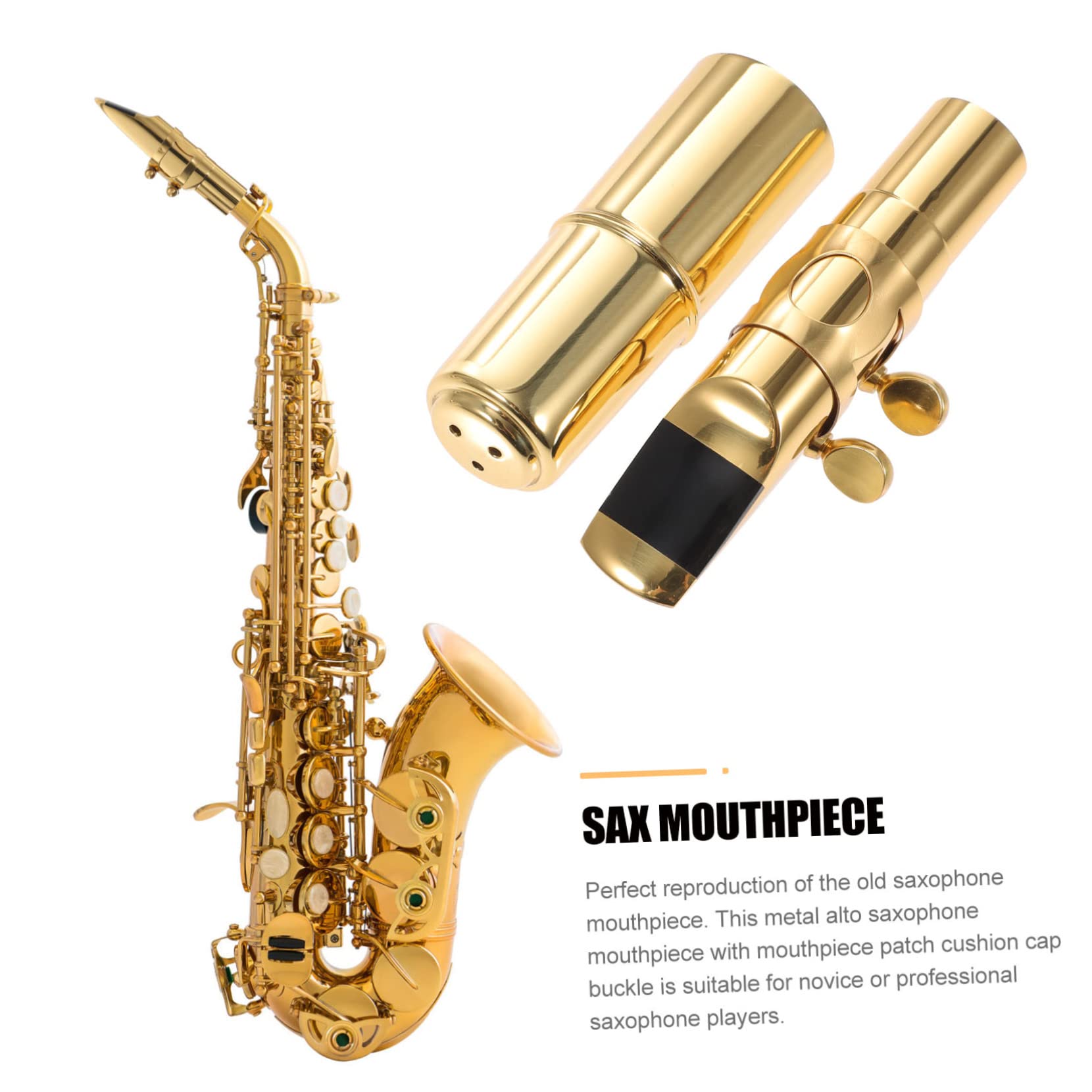 BESTonZON Saksofonowy Altowy Cap Instrument Muzyczny Dostaw Sax Metalowy Sax Instrument Dostarcza Akcesoria Do Saksofonu Altowego Zestaw