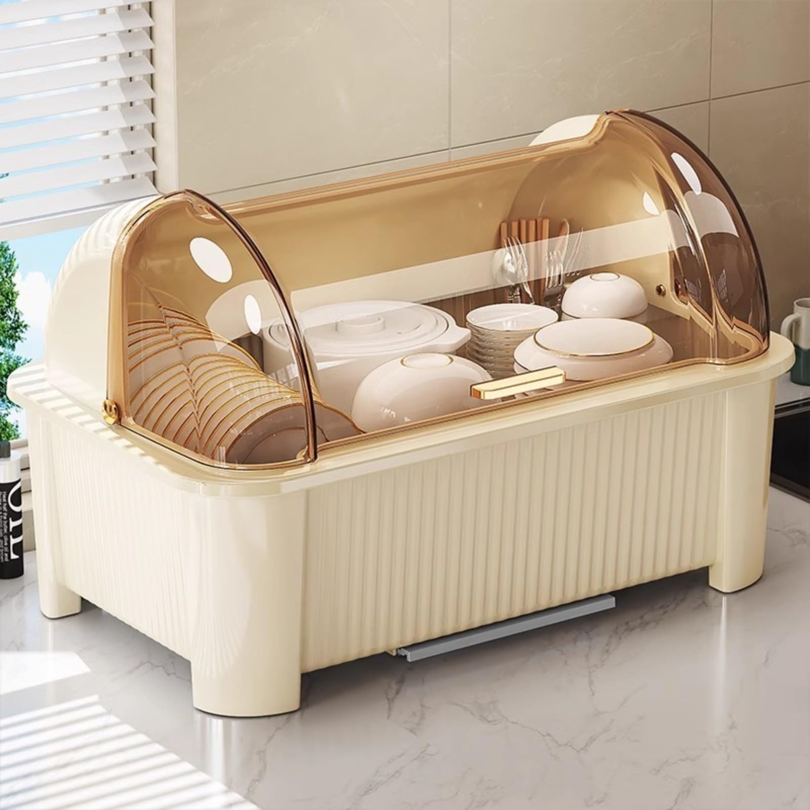 Recipiente de almacenamiento para platos de cuenco, apilable, para ahorrar espacio, plástico duradero con tapas, ideal para el hogar y la preparación de comidas