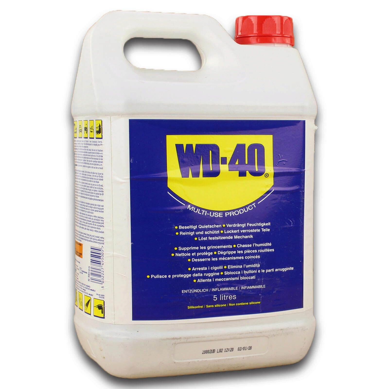 WD-40 49500 wielofunkcyjny olej w sprayu, środek do usuwania rdzy, pielęgnacja 2 x 5 l 5 litrów