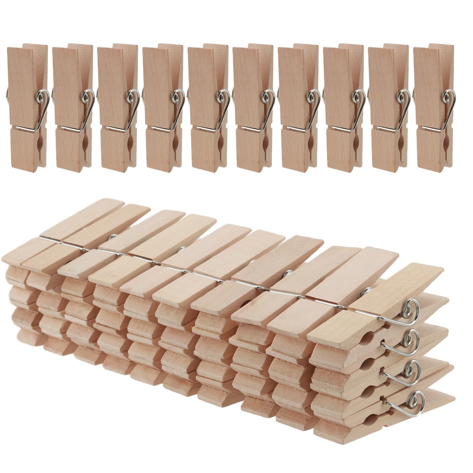 20/40 pezzi mollette resistenti all'aperto con molla, mollette in legno per artigianato e appendere vesti su stendibiancheria lavanderia  15