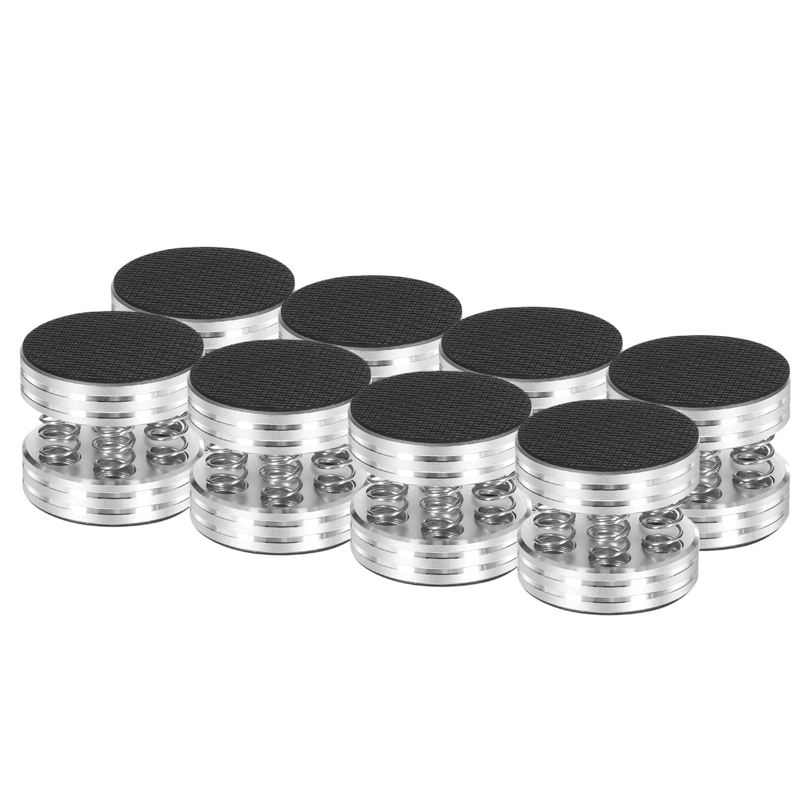 QUARKZMAN 8 Pz Pad di Isolamento per Subwoofer, 45x40mm Pad di Isolamento per Altoparlanti Piedini Spike di Isolamento per Altoparlanti Giradischi Monitor Audio Pad di Isolamento, Argento