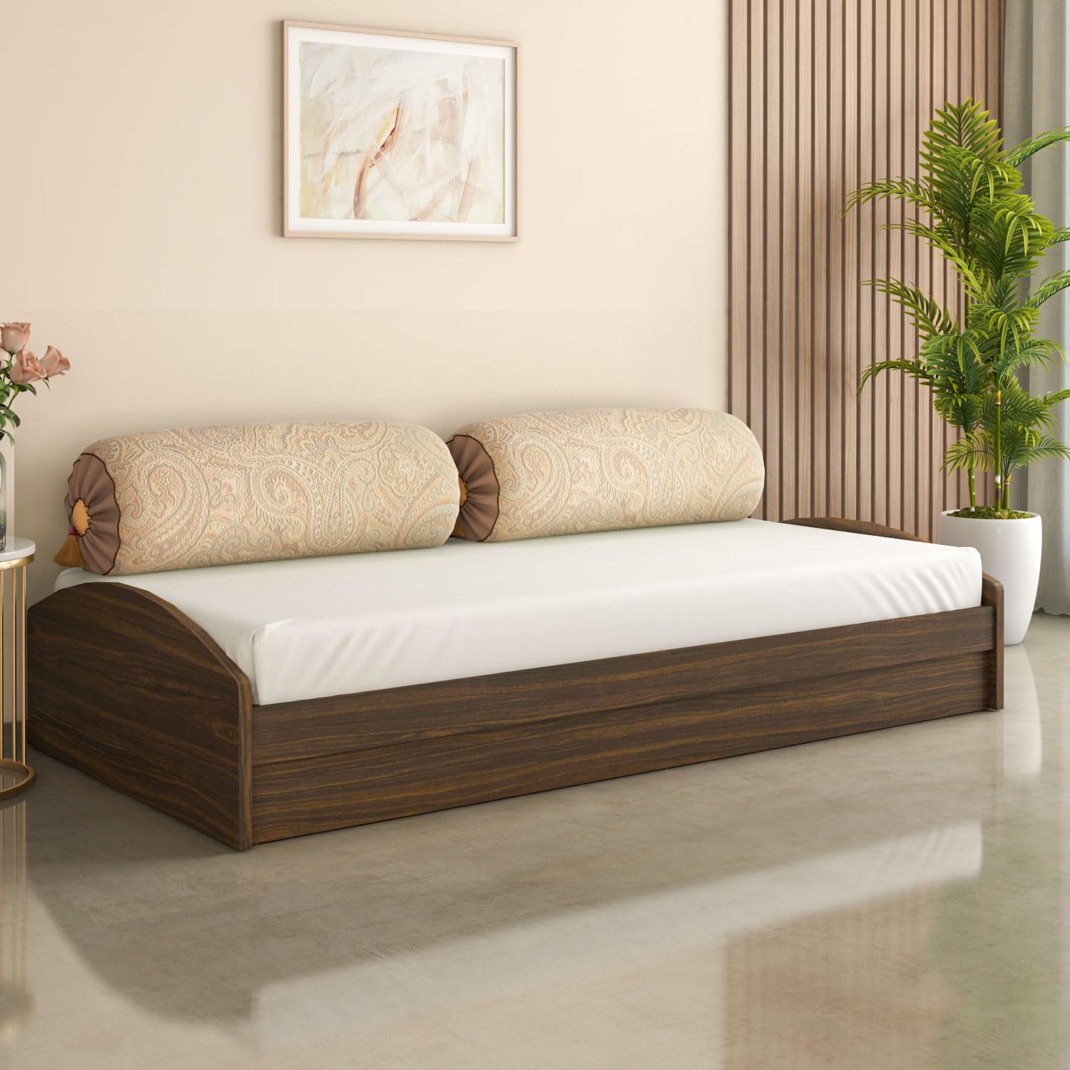 Nilkamal Addison Engineered Wood Single Bed with Storage | Knock Down | 1 Year Warranty | Classic Walnut-image-23