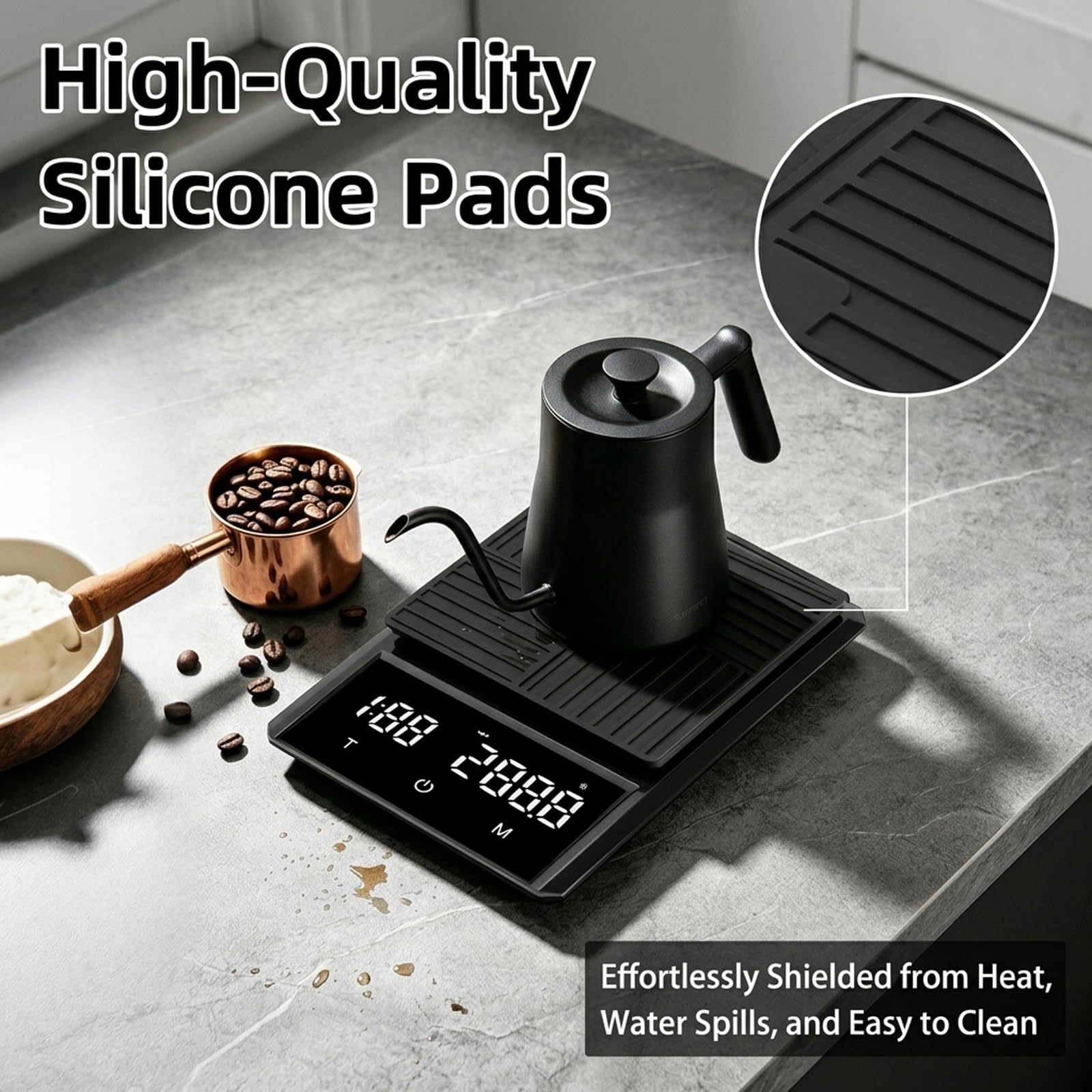 Mini Balance à Café Rechargeable Avec Minuteur 3kg 0,1g Électronique
