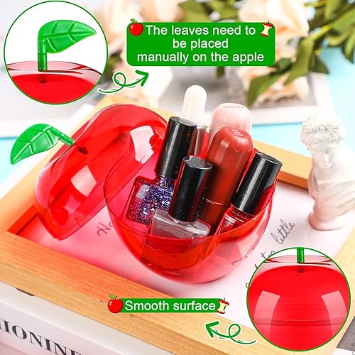 Miniatura 4 de Tanlade Recipiente de plástico para manzana, contenedor de San Valentín, regalos para profesores, soporte para dulces de regreso a clases, fiesta de