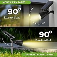 Vista 6 de InnoGear - Luces solares para exteriores, impermeables, con energía solar, 2 en 1, iluminación decorativa de pared y luces para paisaje