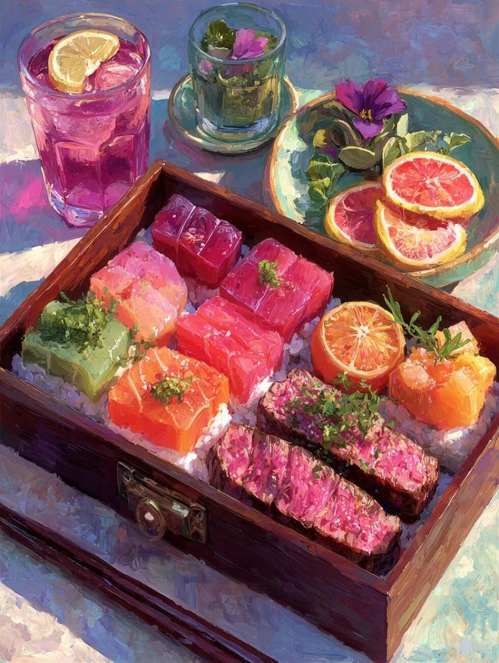 Rqwybcaxn Embroidery Beads Kit Delicious Food 40x50cm