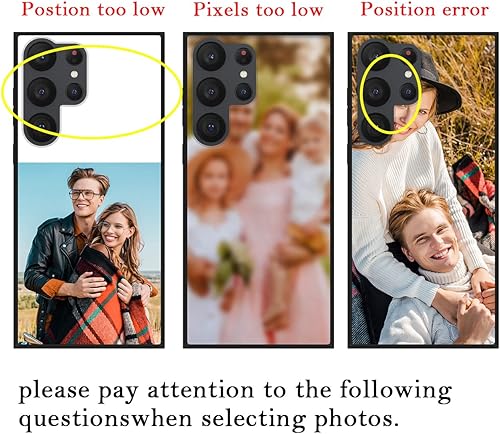 Miniatura 3 de Funda de teléfono personalizada para Samsung Galaxy S23 Ultra 5G, funda protectora rígida de TPU transparente con nombre de foto, texto y foto,