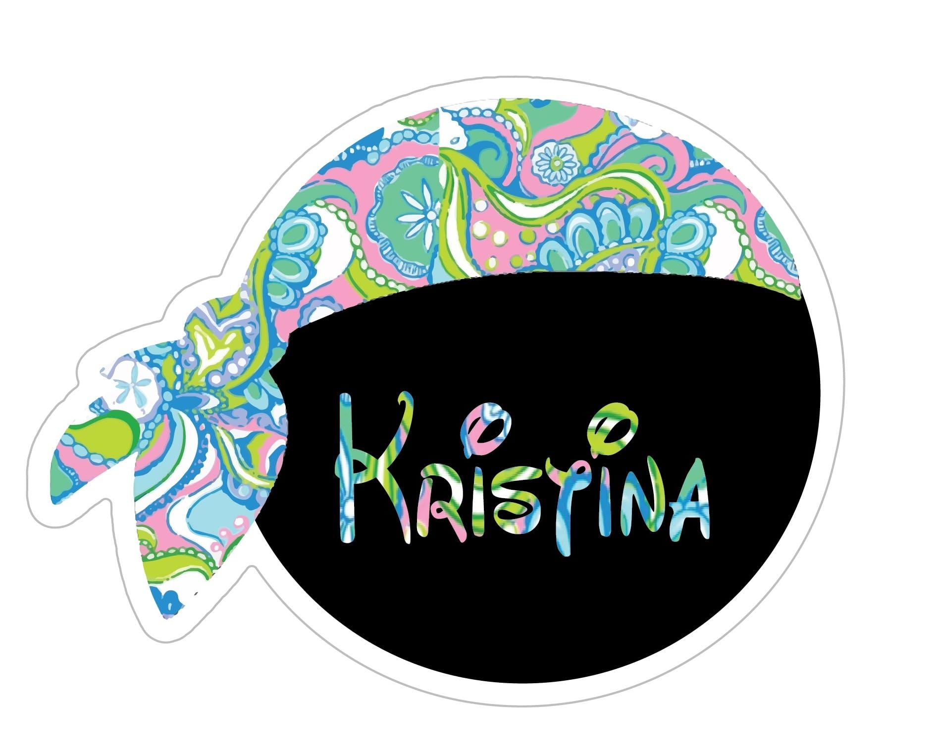 RSVP Custom Creations Cruise Door Magnetic Decorations Magnetic, Pirate Girl Aqua Bandana Magnet, Personalized Funny Decor, for Refrigerator Stateroom