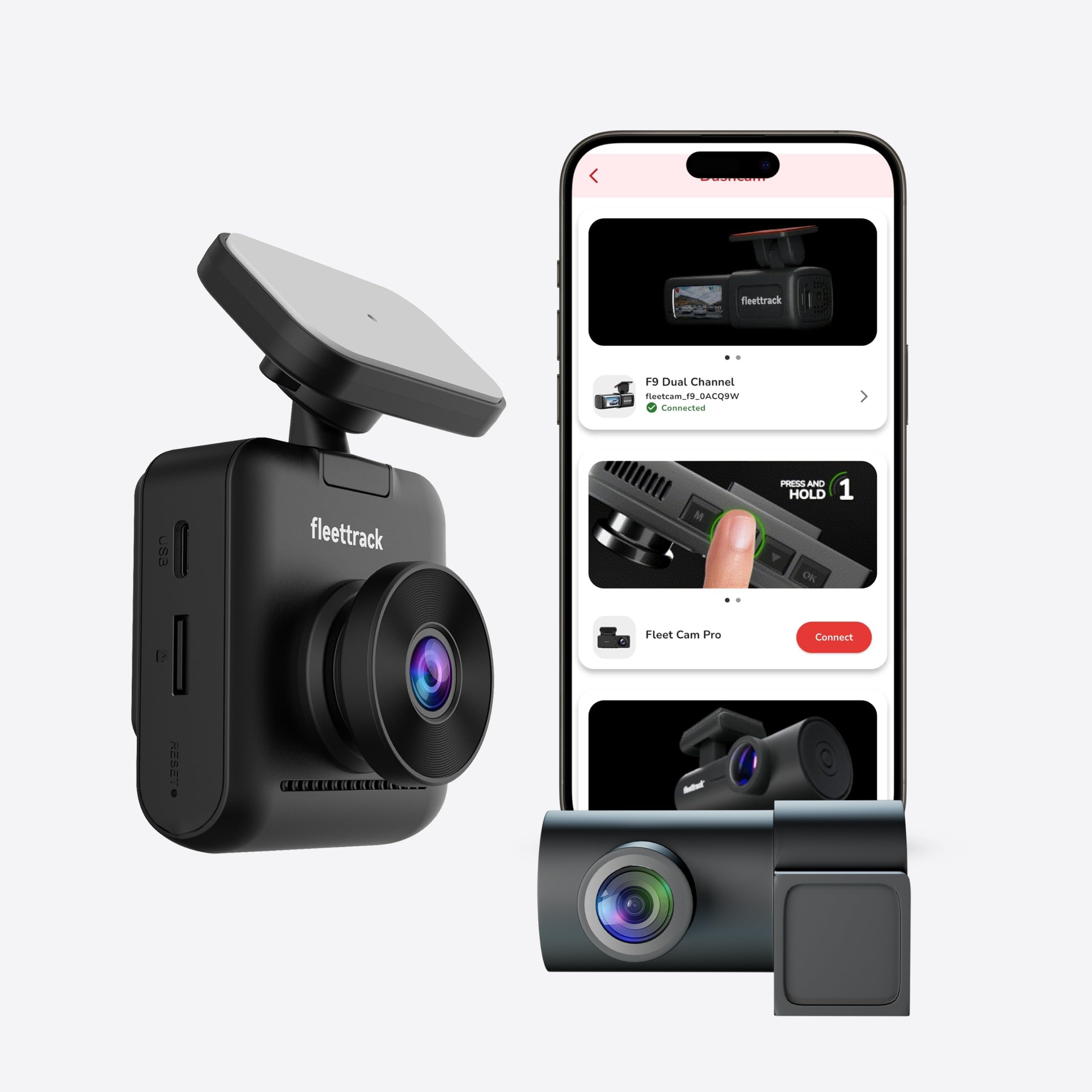 Fleettrack Car DashCam with GPS & WiFi | Night Vision | Voice Control | Parking Mode | Supports up to 128GB (F11 Dashcam (4K Front + 2K Rear))-image-10