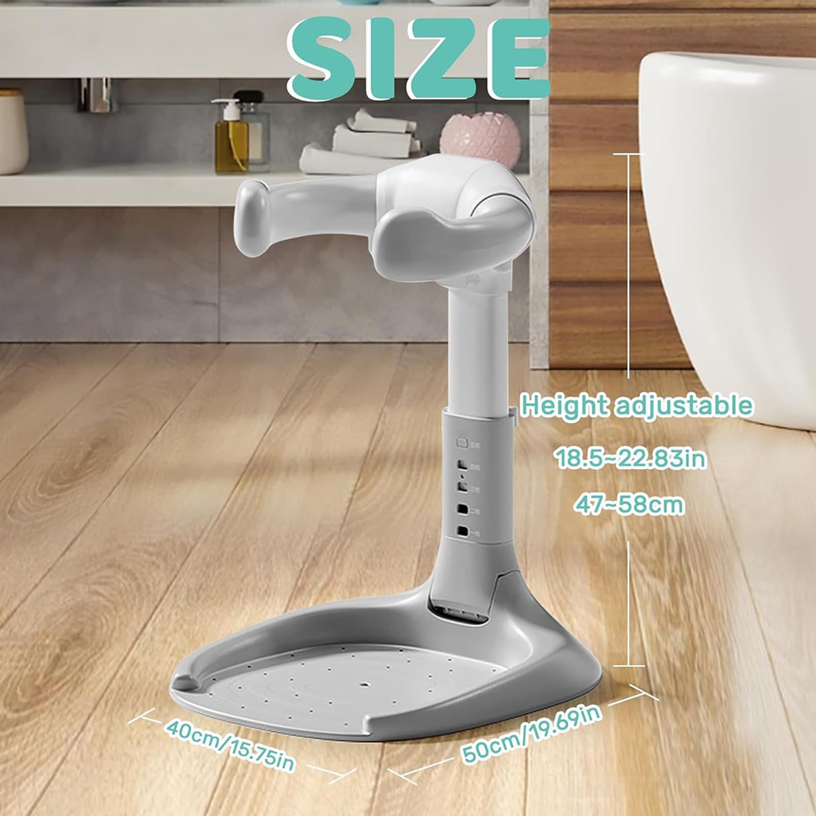 Baño De Pie Para Bebé Soporte de Ducha Ajustable en Altura para Niños | Equipo de Seguridad Plegable con Reposabrazos para Niños de 8 a 36 Meses Niños y Niñas