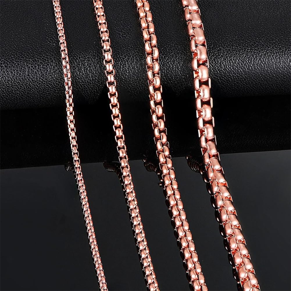 Chaîne à maillons acier inoxydable couleur or rose pour fabrication bijoux DIY classiques