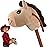 WALIKI Stick Horse Toy for Boys and Girls | Cool Cowboy Ride-On Toy | Fun Birthday Gift for Kids Ages 3 4 5 6 | Active Pretend Play for Toddlers & Preschoolers (Beige)