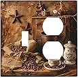 Decorative Outlet Covers Vintage Octopus 2 Gang Wall Plate Cover Single Toggle Duplex Combo Two Switch Light Switch Cover Plate Jumbo Dual Gfci Faceplate