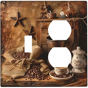Decorative Outlet Covers Vintage Octopus 2 Gang Wall Plate Cover Single Toggle Duplex Combo Two Switch Light Switch Cover Plate Jumbo Dual Gfci Faceplate