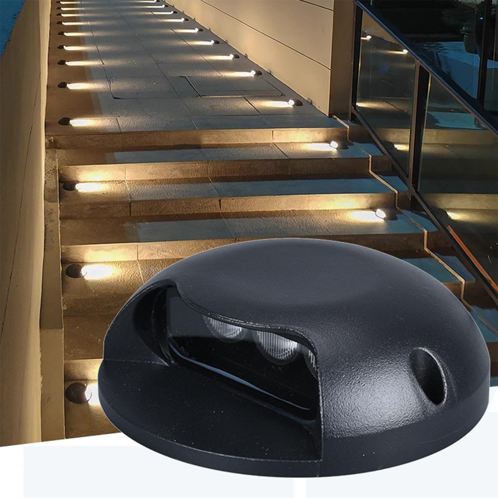 Luci A LED A Bassa Tensione per Esterni, Luci da Terra Ip66 Impermeabili, Illuminazione Unilaterale per Vialetti, Terrazze, Gradini, Sentieri, Giardini, Luci Interra,Red-4W-AC24V