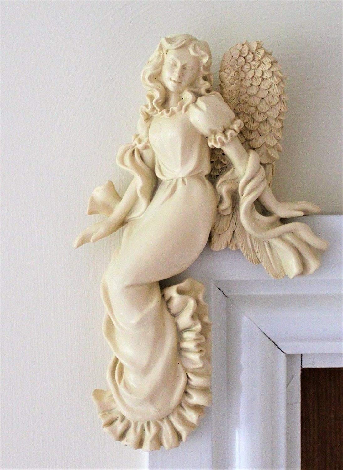 HOME HUT Door Frame Angel Wings Wall Sculpture Ornament Garden Home Decor Secret Fairy (right)