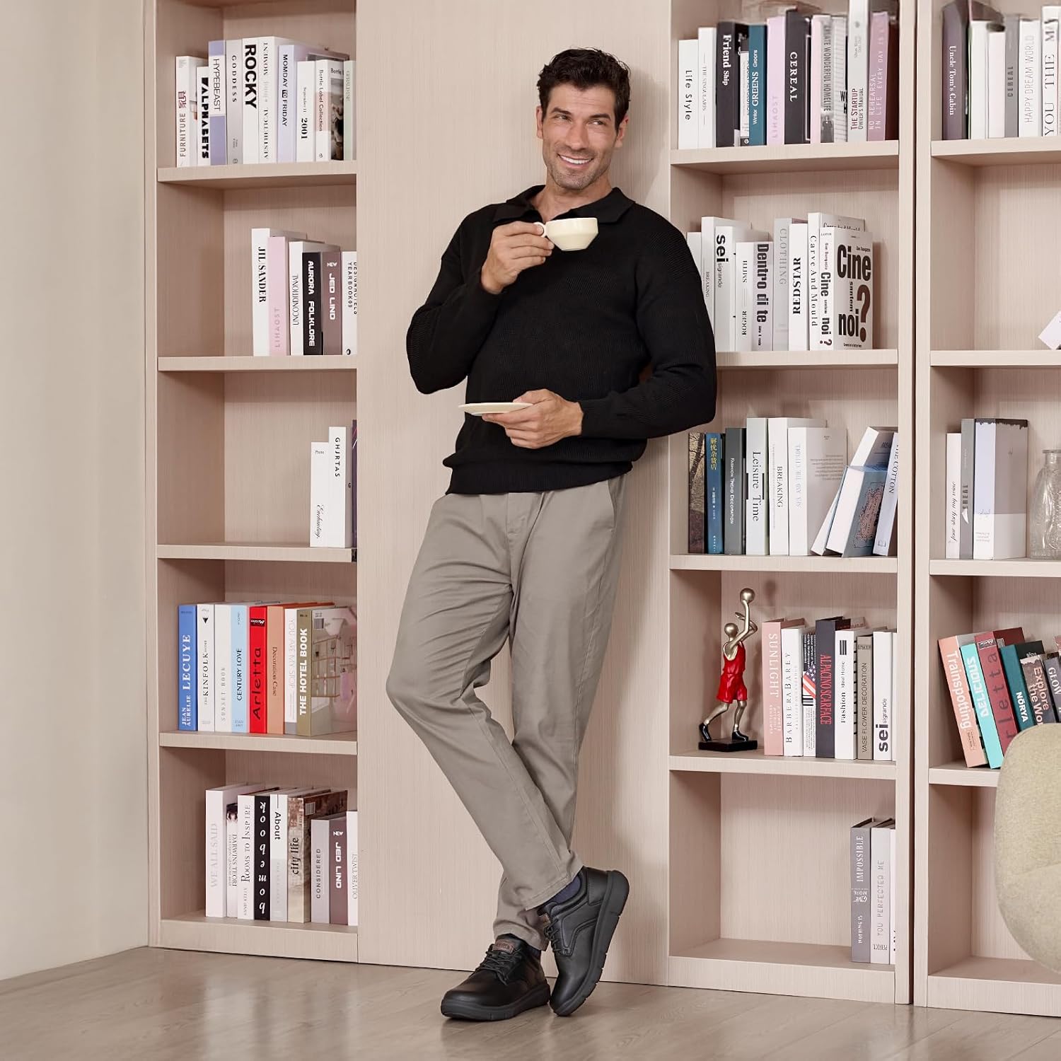 FitVille Men's Wide Slip-On Shoes Casual Dress Walking Shoes Arch Support Oxford Shoes Lightweight Cushioned Business Sneakers - Image 2