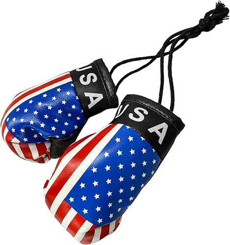 1 par de mini guantes de boxeo para espejo de automóvil, novedosos guantes de perforación en miniatura, accesorios para colgar espejos de automóvil,