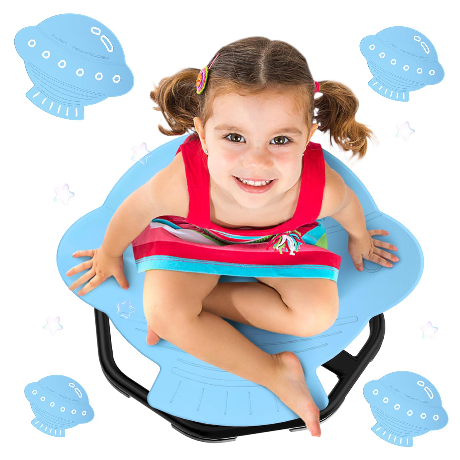 Sedia Girevole Bambini, Attrezzatura Sensoriale per Autismo, Seduta Girevole a 360° per Allenamento a Equilibrio e Coordinazione, Sicura e Robusta per Bambini con ADHD