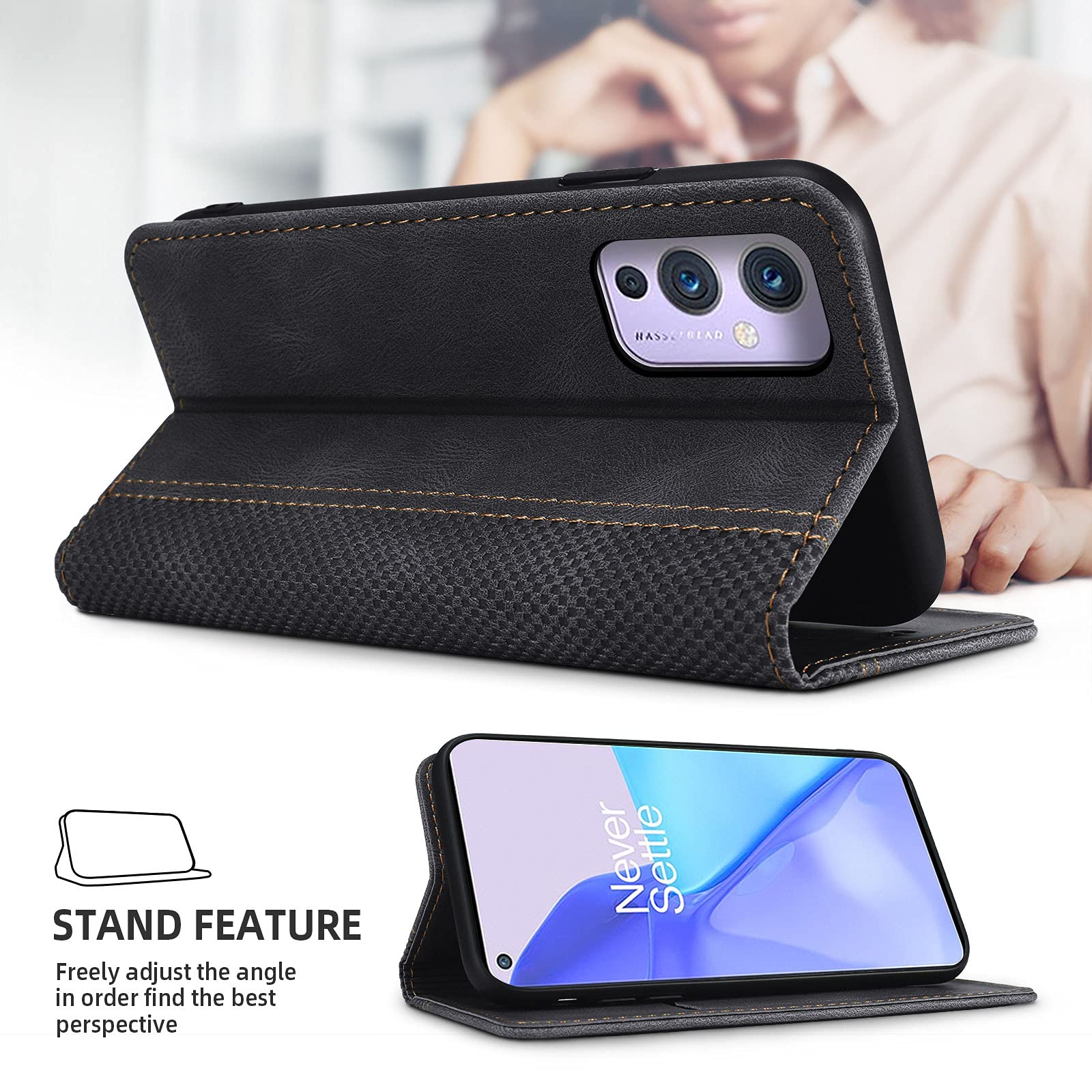 BellaCase Custodia Oppo Reno 10 PRO Plus 5G [Custodia Portafoglio] [Staffa] [Slot per schede] [Flip Cover Magnetica] Compatibile con Lo Smartphone