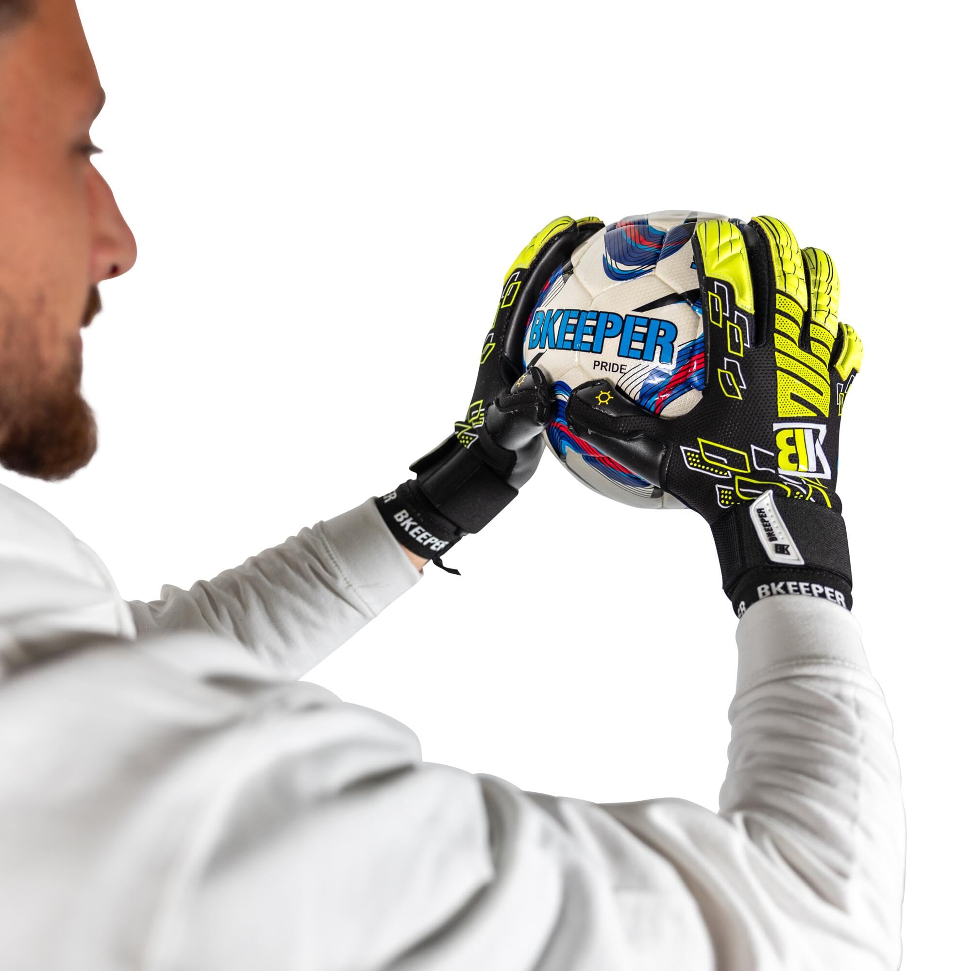 Gants de Gardien Neo #25 Black, Tailles 6 à 11, Noir, Coupe Roll-Négative, pour Adultes, Mousse Contact