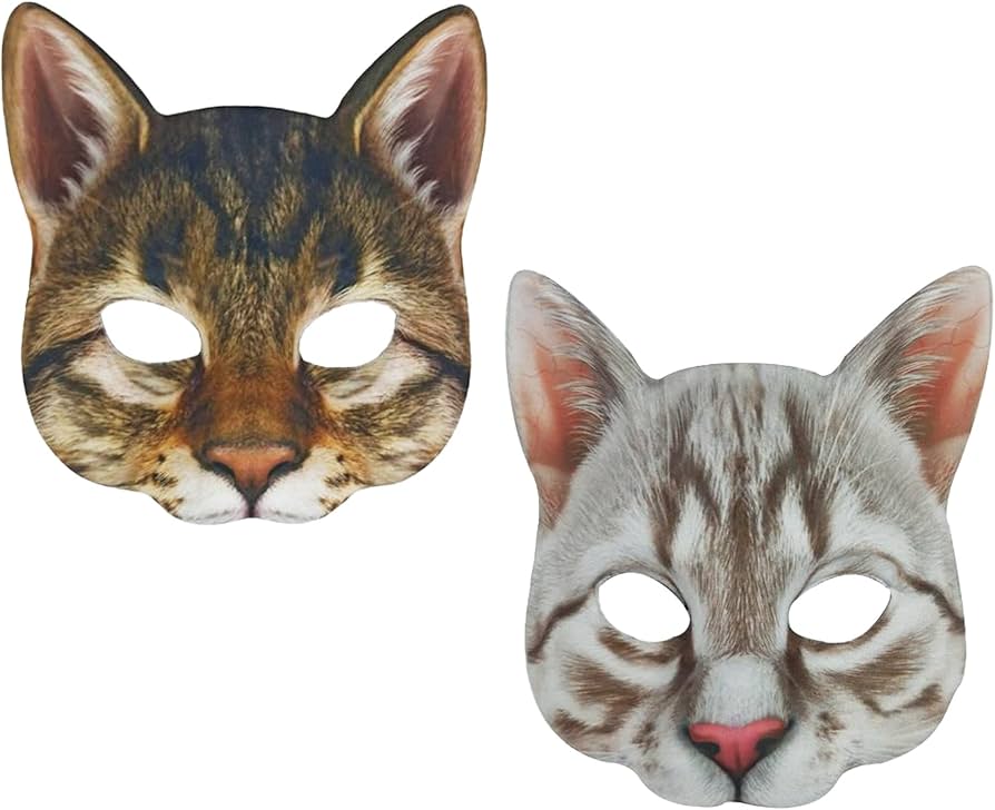 Amazon.co.jp: [bellarino]お面 ねこ ネコのお面 猫面 仮装 コスプレ