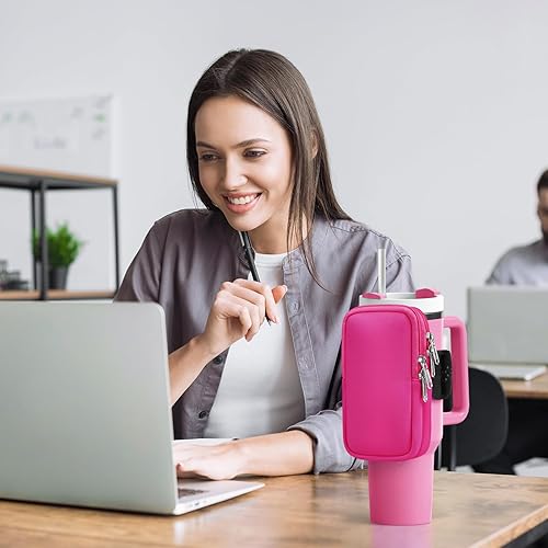 Miniatura 7 de Bolsa para botella de agua para Stanley Cup de 40 onzas, 30 onzas, bolsa para botella de agua para correr, tarjetas, llaves, teléfono, accesorios de