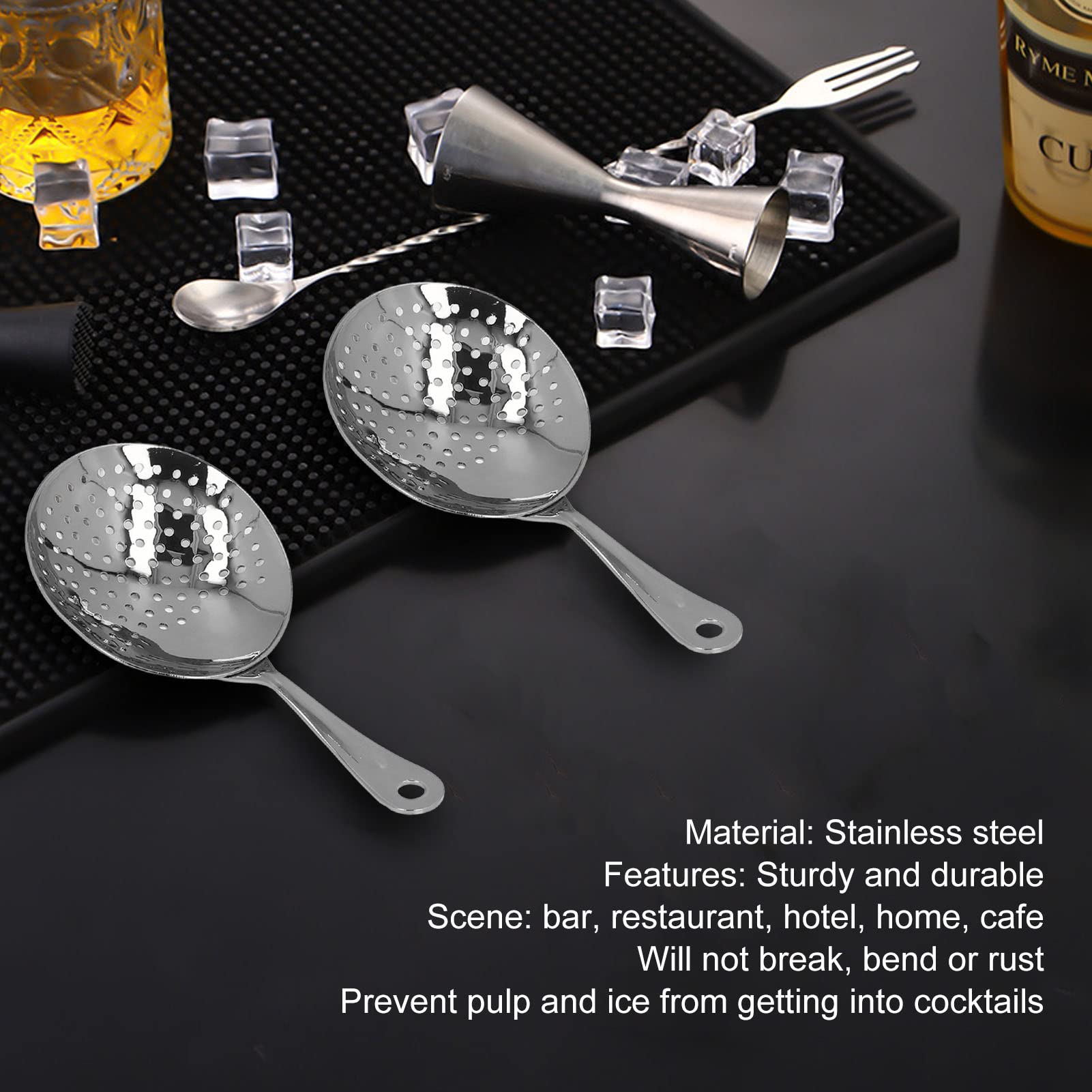 Colino Cocktail Acciaio Inossidabile - Filtro Per Shaker, Bar, Tè E Caffè, Argento - Foto 13