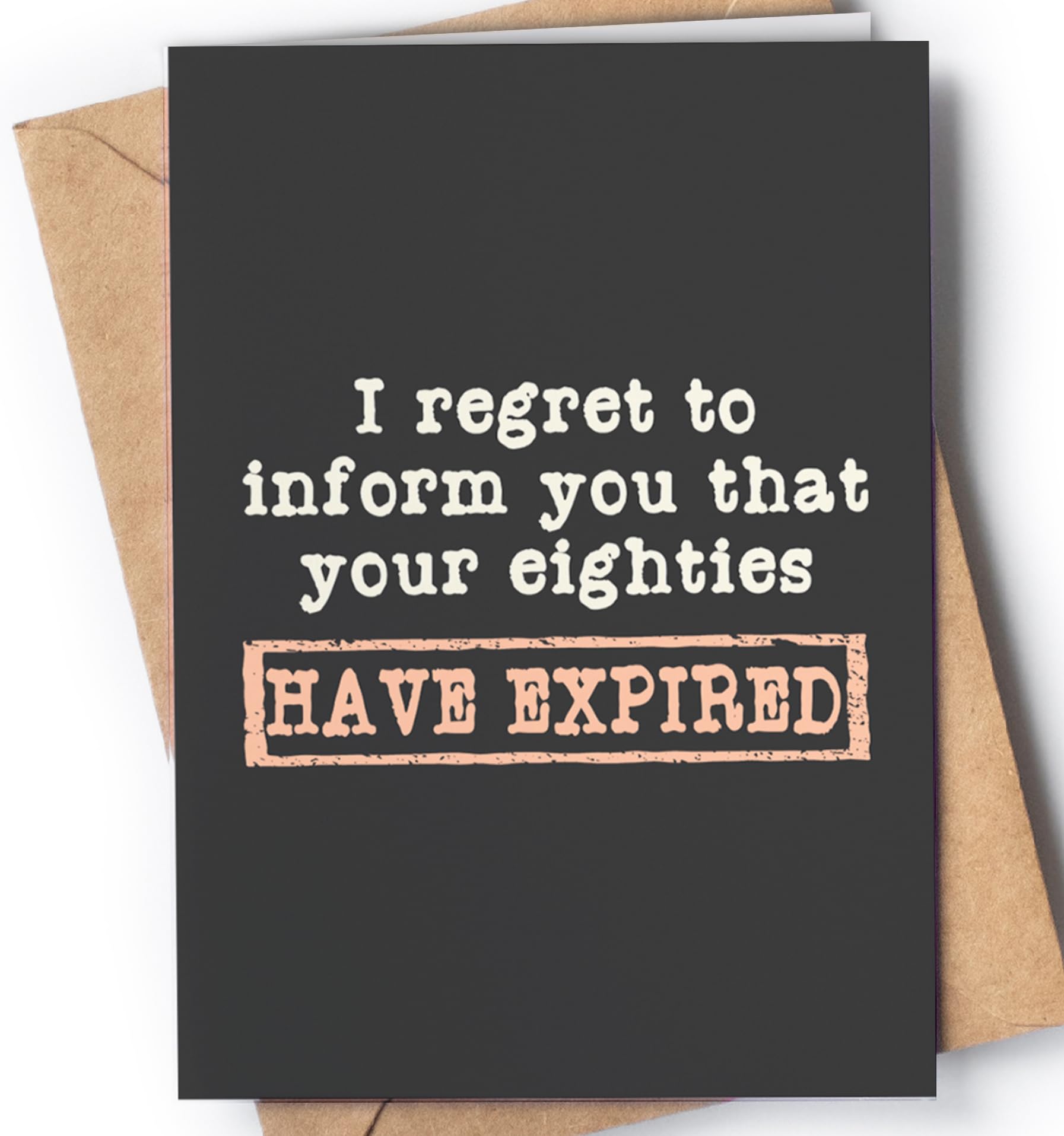 Funny 90th Birthday Card for men or women with envelope | Joke card for wife, husband, grandma, grandpa, sister, brother. | Original present idea for