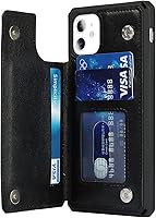 Vista 113 de Cavor for iPhone 11 Wallet Case with Card Slots Holder,Premium PU Leather Kickstand Feature Case [Wrist Strap] Double Magnetic Clasp Shockproof Flip