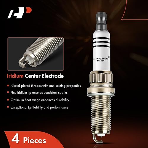 Miniatura 3 de A-Premium Iridium Platinum Bujías compatibles con Mini Cooper 2007-2015, Cooper Countryman 2011-2016, Cooper Paceman 2013-2016, paquete de 4