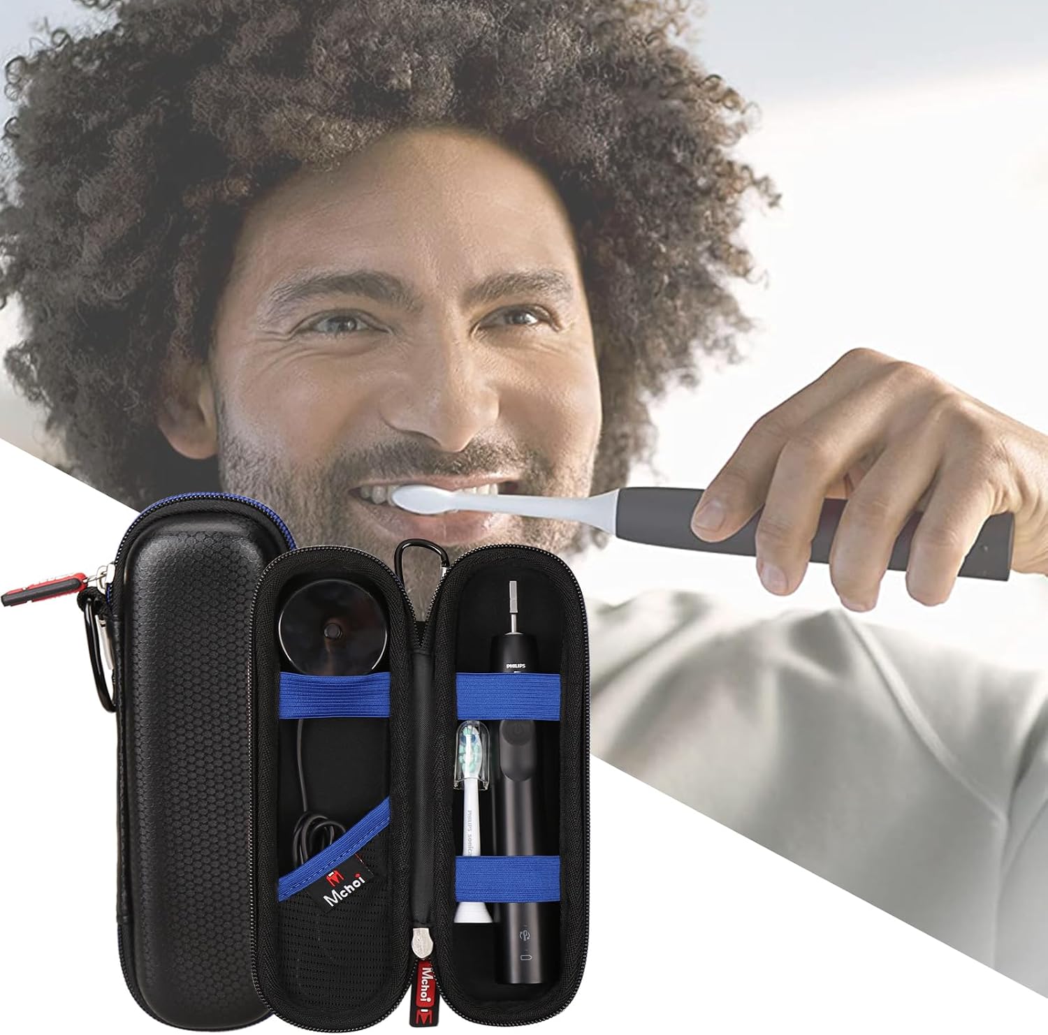 Travel Case for Phlips Sonicare 4100 5100 1100 6100 5300 and Most Other Electric Toothbrush, Case Only