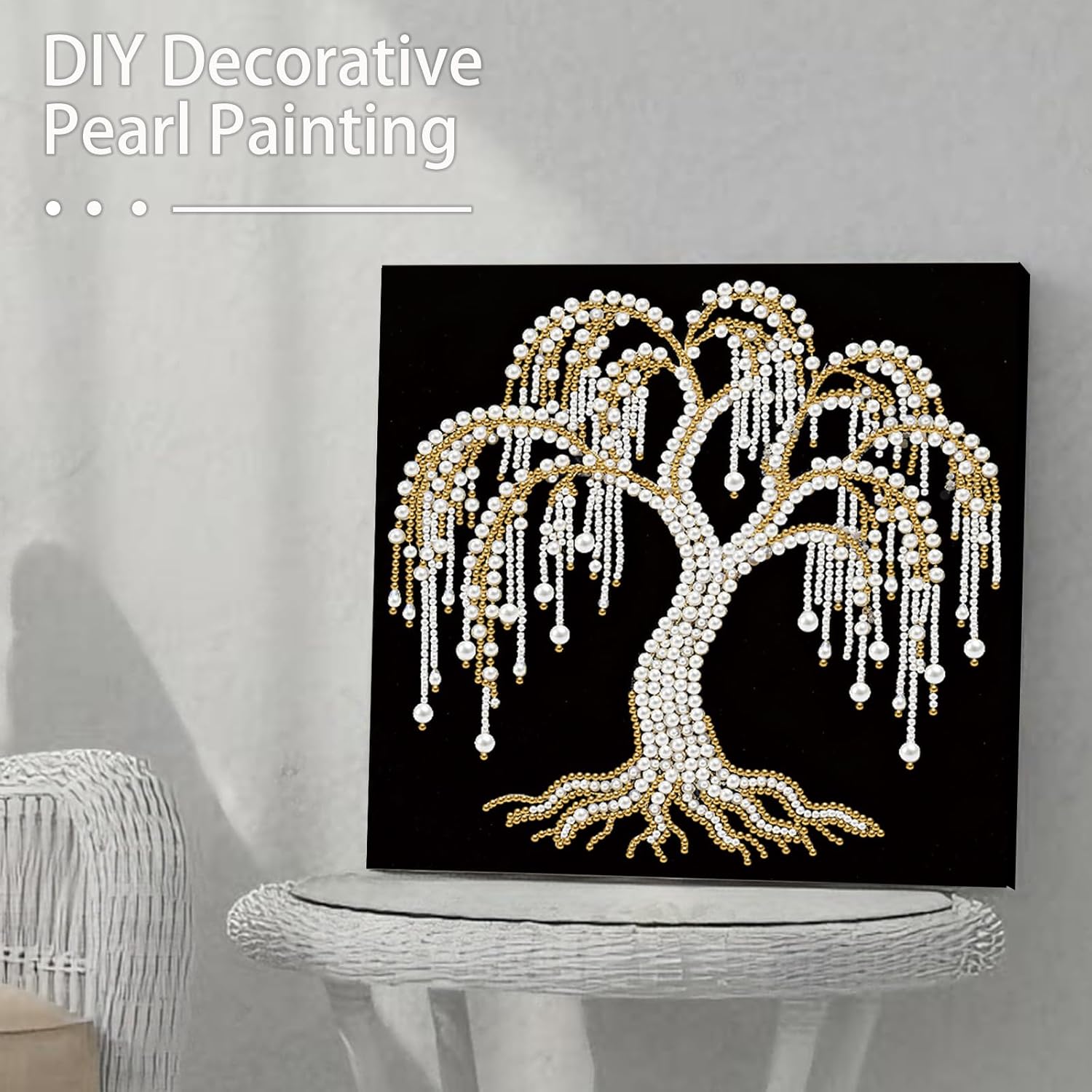 C'eitura Tree of Life Pearl Diamond Art Painting Kit for Adults - 9.84x9.84 Inch with Frame - Spiritual DIY Pearl Art for Home Decor, Meaningful Gift & Symbolic Craft
