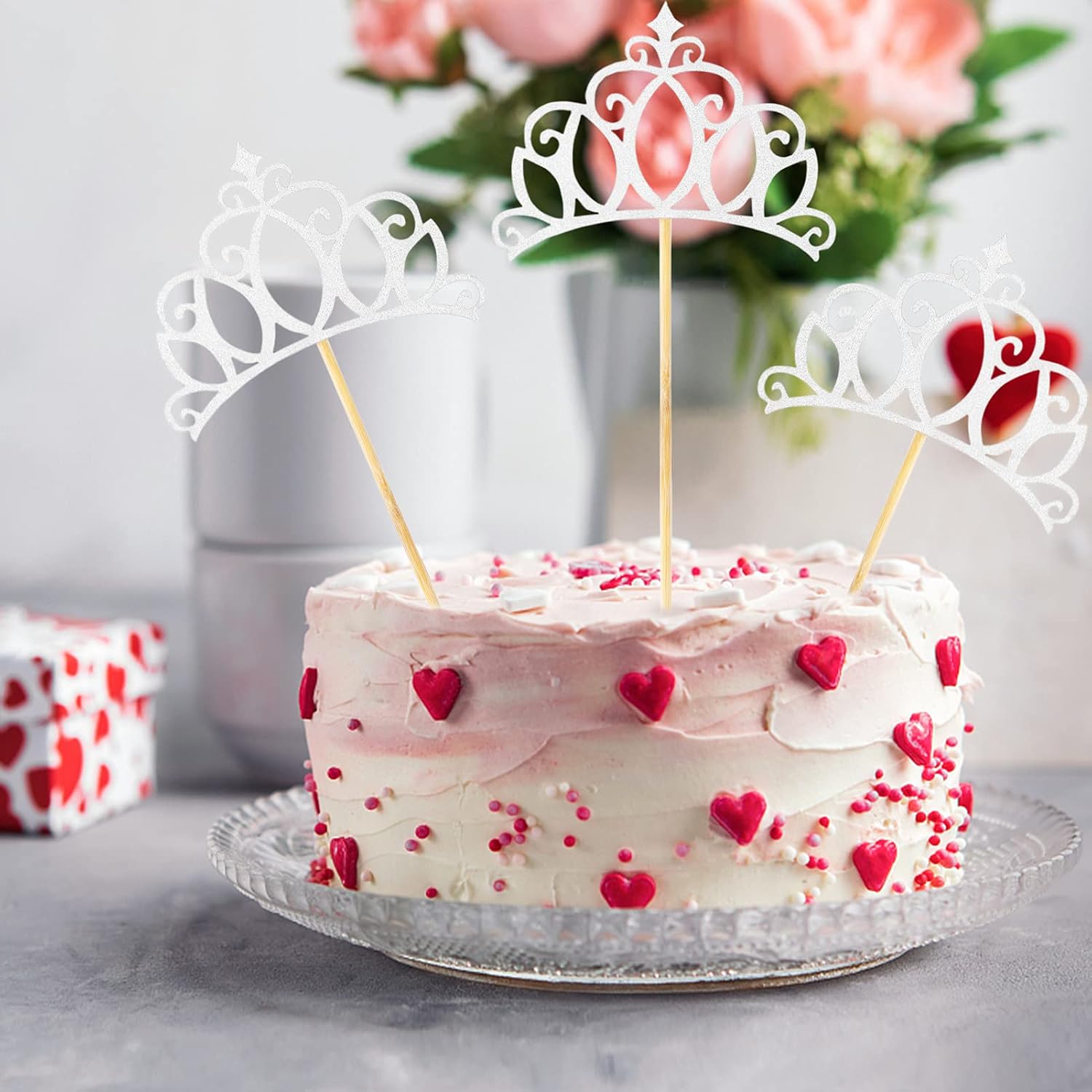 Buy 60 Pieces Silver Glitter Princess Crown Cupcake Toppers Picks Insert Pick Toppers For Wedding Birthday Baby Party Cake Decorations Anniversary Boy Baby Shower Kids Supplies Online In Indonesia B095wwfqxr