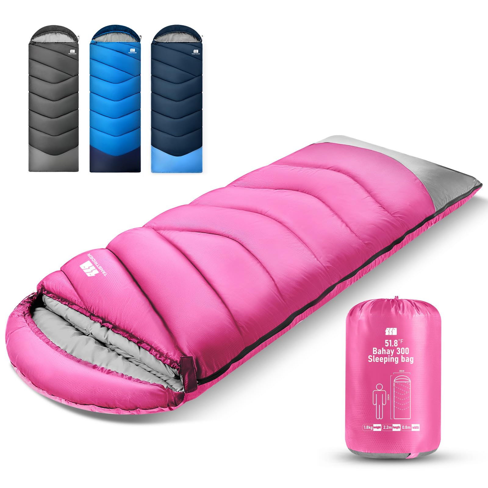 Sleeping Bags for Adults Cold Weather Warm Backpacking Camping Sleeping Bag for Tall Girls Boys Lightweight Compact Waterproof