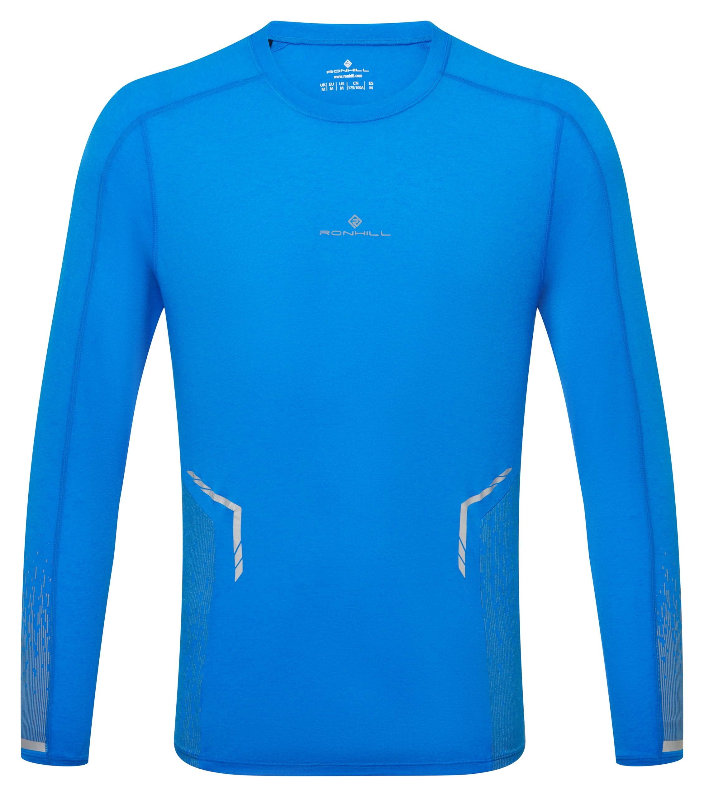 Ronhill Running, Men's Tech Reflect L/S Tee, ElecBlueMarl/Reflect, M
