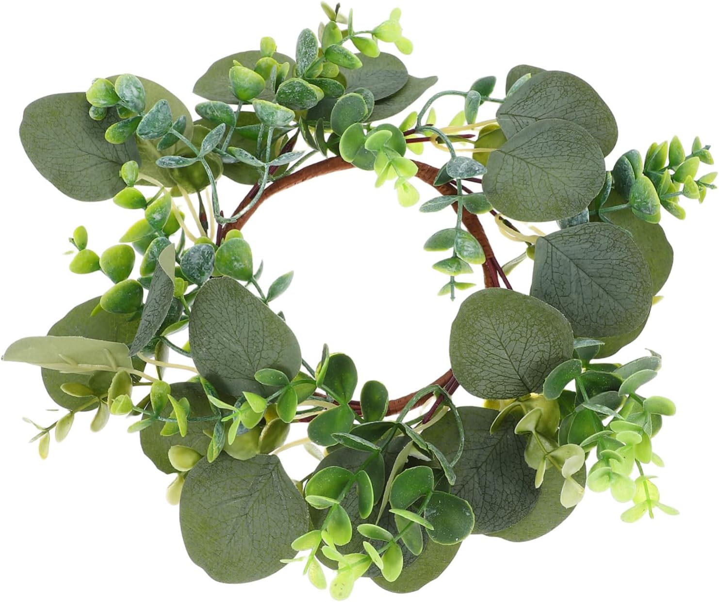 Luxshiny Spring Artificial Flower Ring Wreath Floral Candle Ring Party Decorations