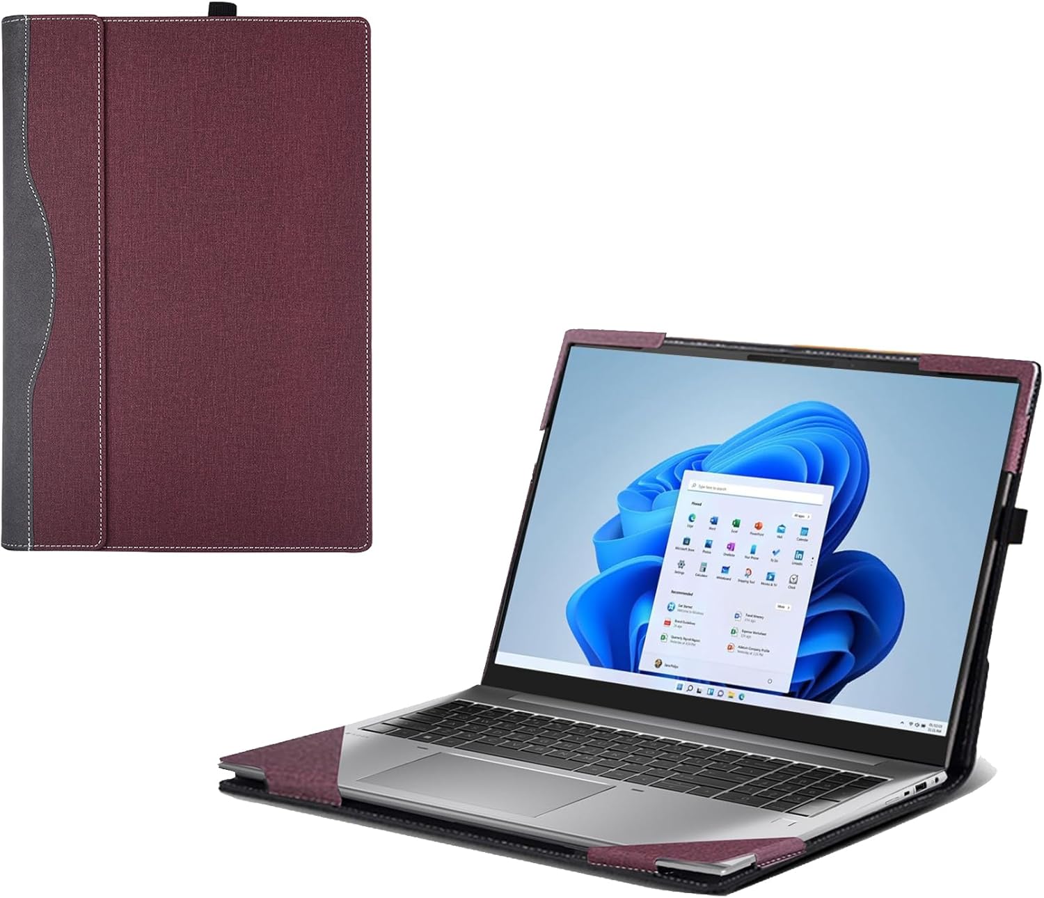 Laptop Enclosure Cover for Lenovo ThinkBook 16 G6 ABP IRL Thinkbook 16 G4+ IAP are (Not for Thinkbook 16P) 16" Cover Computer Drop Protection PU Leather case (Wine red)