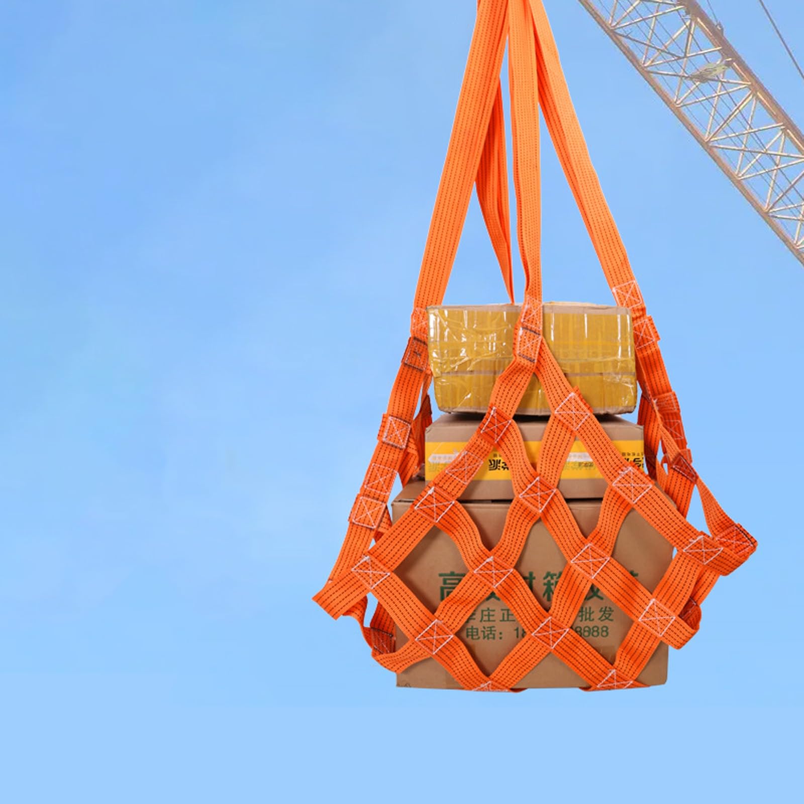Redes de elevación, Red de poliéster de Alta Resistencia para elevación de Carga, Malla de 5x5 a 20x20 cm, Capacidad de 8818 lbs, Eslinga de elevación Duradera para Transporte de c