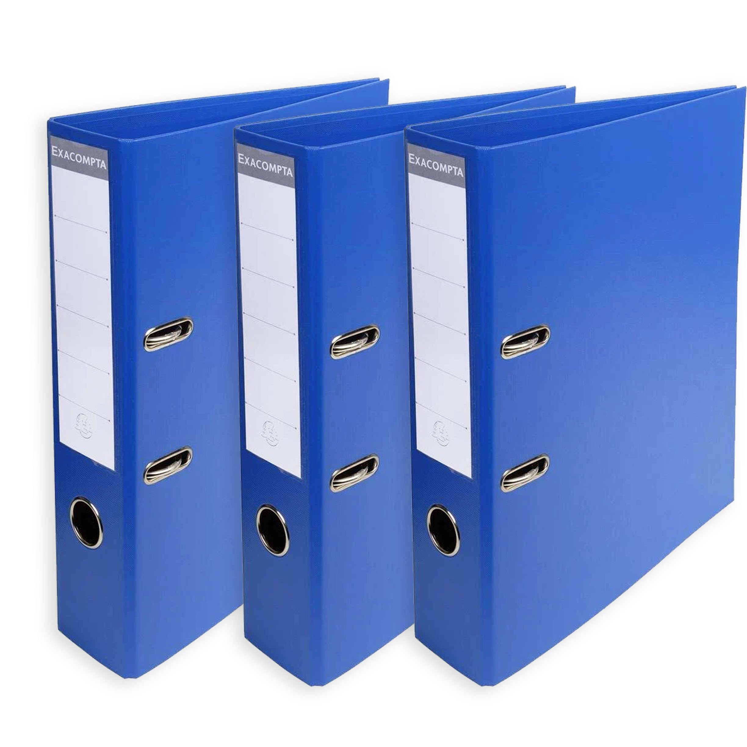 Exacompta A4 Prem'Touch PVC Lever Arch File - 2 Rings, 320 x 290mm, 70mm Spine, 75mm Rings, FSC-Certified (3, Dark Blue) — image 1